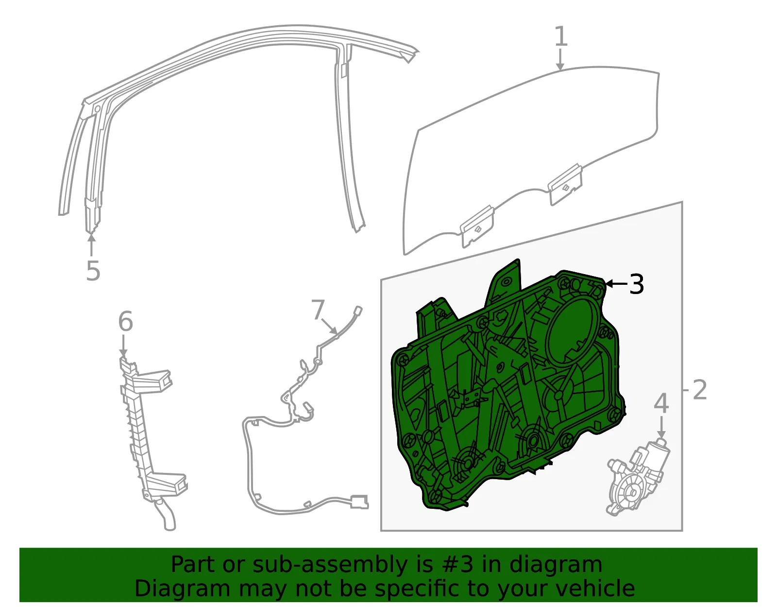 Motorcraft Window Regulator - Ford (wlr420) - view 2