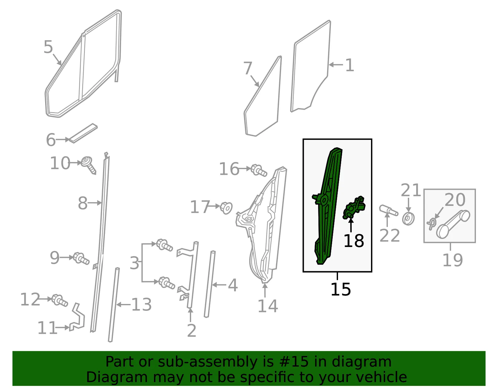 Motorcraft Window Regulator - Ford (wlra175) - view 6