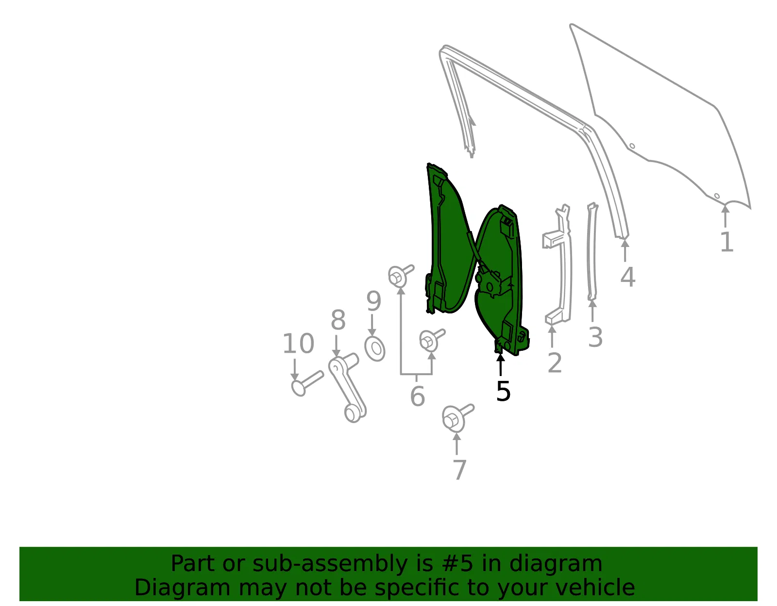Motorcraft Window Regulator - Ford (wlra382) - view 9