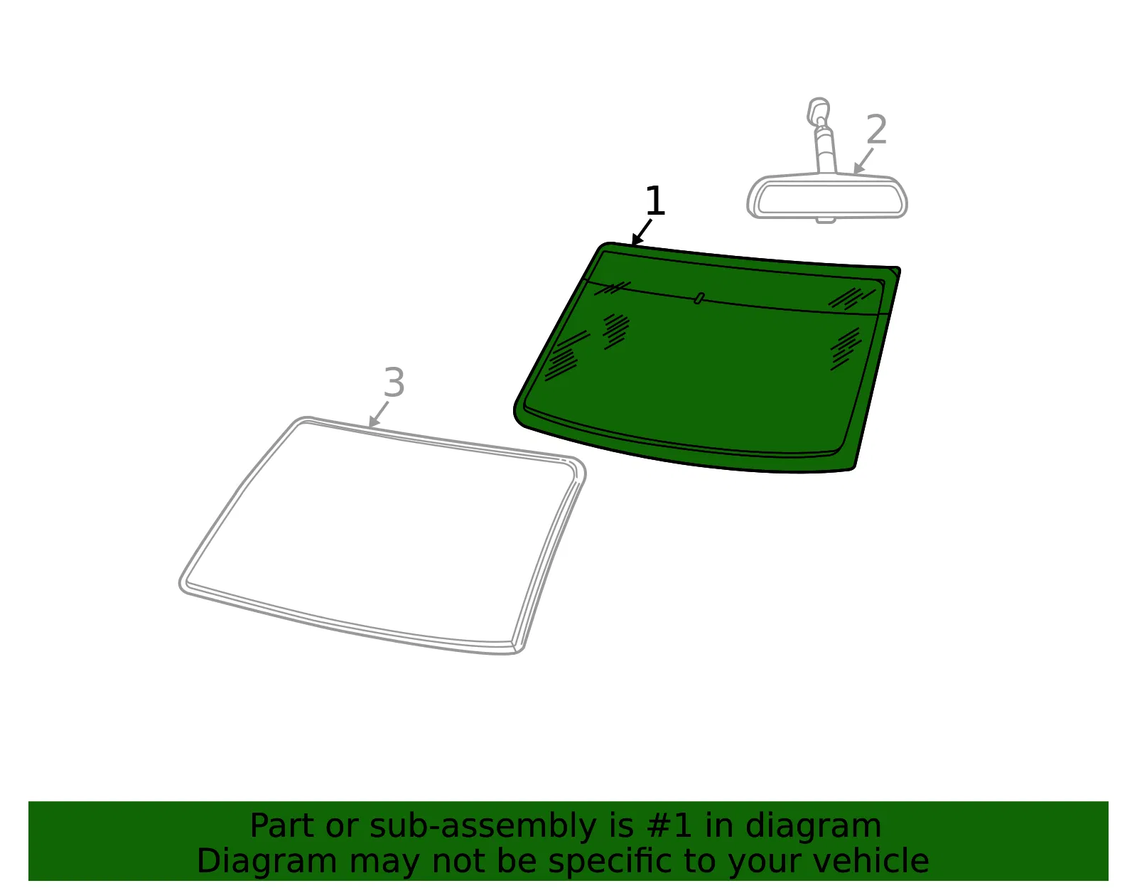 Windshield - Ford (xl5z1003100aa) - view 4