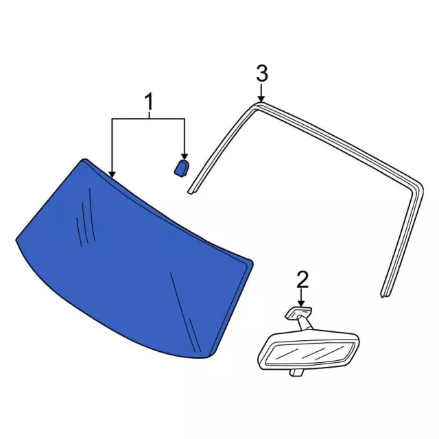 Windshield - Ford (yl8z7803100aa) - view 8