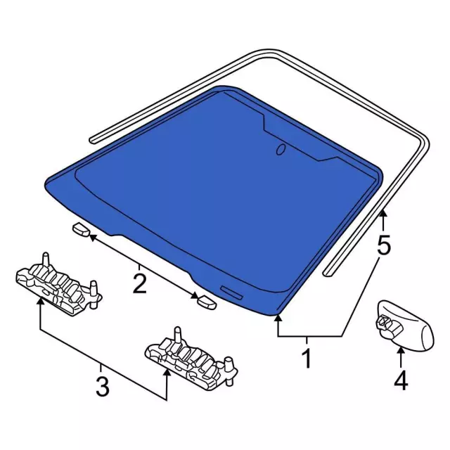 Windshield - Ford (ys4z5403100fa) - view 2